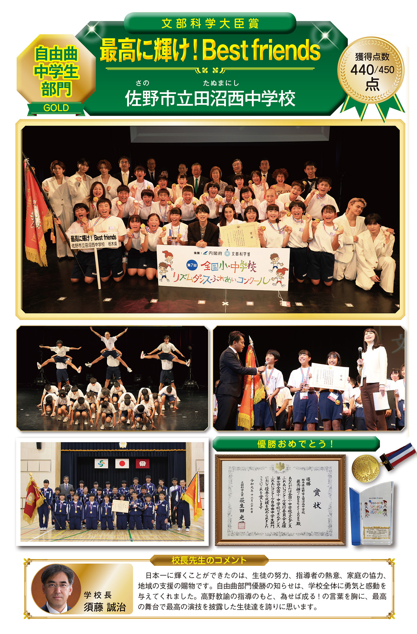 19年度 第7回大会 全国小 中学校リズムダンスふれあいコンクール